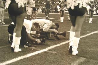 TV Cameramen Before Pre-Game Announcements, Home Game with Baltimore Ravens, December 15, 2002