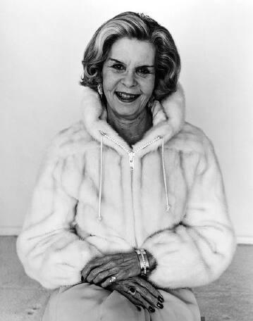 Gina Stern in her mink parka