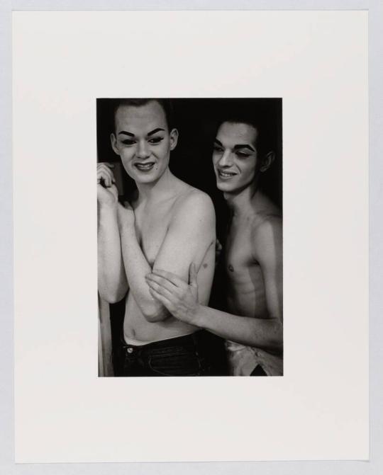 Two female impersonators backstage, N.Y.C. 1962