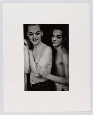 Two female impersonators backstage, N.Y.C. 1962