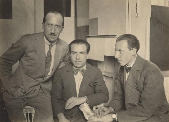 Piet Mondrian, Enrico Prampolini and Michel Seuphor;  Paris