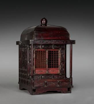 Red Lacquer Funerary Sedan Chair (Palanquin)