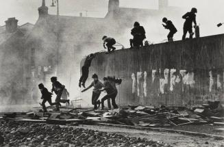 Catholic youths escaping from CS gas, Derry
