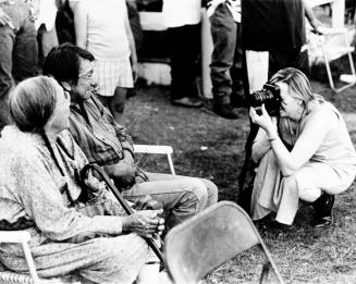 Indian Photographing Tourist Photographing Indian, Crow Agency, Montana