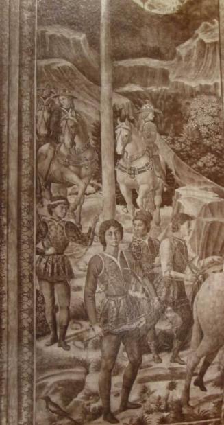 Cappella Palazzo Riccardi.  Un dettaglio dell'affresco il Viaggio dei Magi.