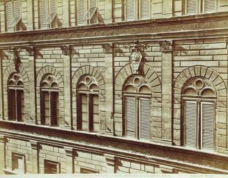 Dettaglio del Palazzo Rucellai, architettura di Leon Battista Alberti.