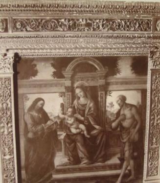 Chiesa di Santo Spirito.  La Vergine col figlio, San Giovanni Evangelista e San Girolamo.