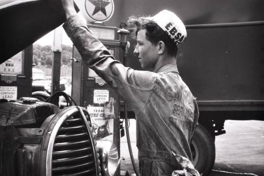 Attendant at Truck Service Station on U.S. 1 (New York Avenue), Washington, D.C.