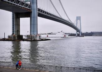 U.S.N.S. Comfort, Verrazano Bridge, Brooklyn, New York