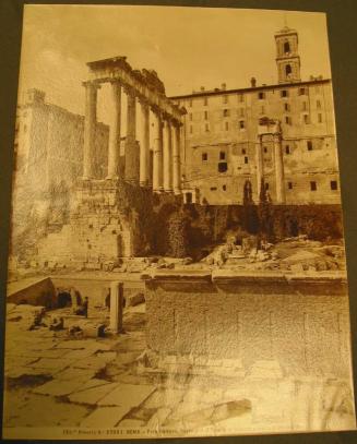 ROMA - Foro Romano.  Rostri con il Tempio di Saturno e quello di Vespasiano.