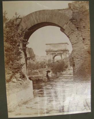 ROMA - Foro Romano.  Via Nova con l'Arco di Tilo.