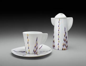 Mocha Pot and Cup and Saucer