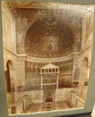 ROMA - Chiesa di S. Clemente.  L'Abside, XIII secolo e Baldacchino dell'Altare Maggiore del IX secolo.