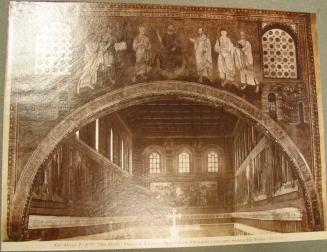 ROMA - Basilica di S. Lorenzo fuori le Mura.  Il Salvatore e vari sante, musaico dell'Arcone.  ( VI secolo. )