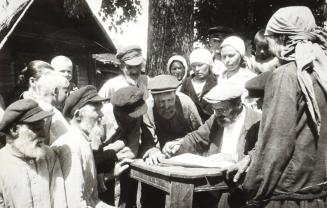 First Meeting of the Collective Farm Workers After Liberation; "May-Day" Farm, Belarus Republic