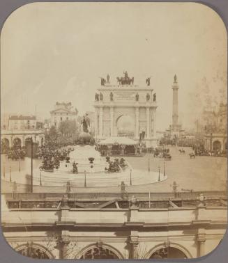 Inauguration du boulevard Prince-Eugène, place de la Nation à Paris. Fête du 7 décembre 1862.