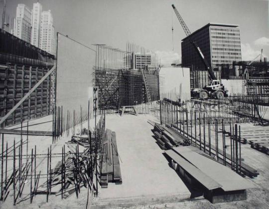 Construction Northeastern Wall, George Moscone site, San Francisco, California