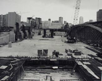 Northwestern Corner with Sawhorse and Cement Mixer, George Moscone site, San Francisco, California