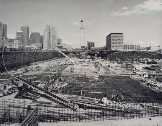 Eastern Vista with Workers, George Moscone site, San Francisco, California