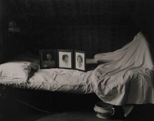 Family Portraits on my Grandmother's Bed, Stoneham, Massachusetts