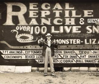 Snakepit operator, Highway 66, Sayre, Oklahoma