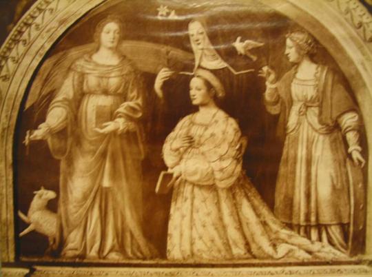 Milano-Ippolita Sforza e le Ss. Scolastica. Agnese e Lucia.