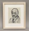 Overall recto, framed