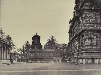 Tanjore.  Great Pagoda.  Northern side of the Great Central Tower and the Temple of Parvati
