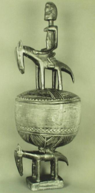 Donkey Bearing a Cup, Surmounted by a Donkey and Rider
