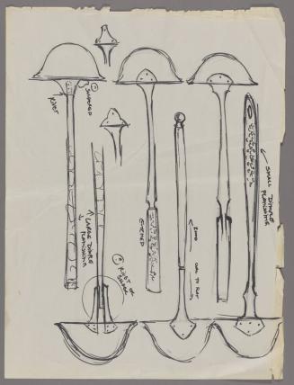 Design Drawing for Mermaid Tail Ladle