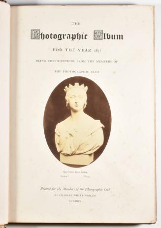 Copy of a Bust of Her Majesty Queen Victoria, by Joseph Durham, Esq. F.S.A.