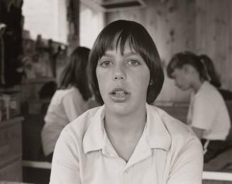 Girl with braces, Camp Pinecliffe, Harrison, Maine