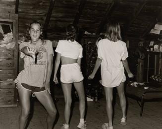 3 girls dancing, Camp Pinecliffe, Harrison, Maine