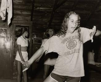 15 year old girls dancing, Camp Pinecliffe, Harrison, Maine