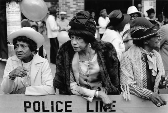 Three Women at a Parade, Harlem, NY