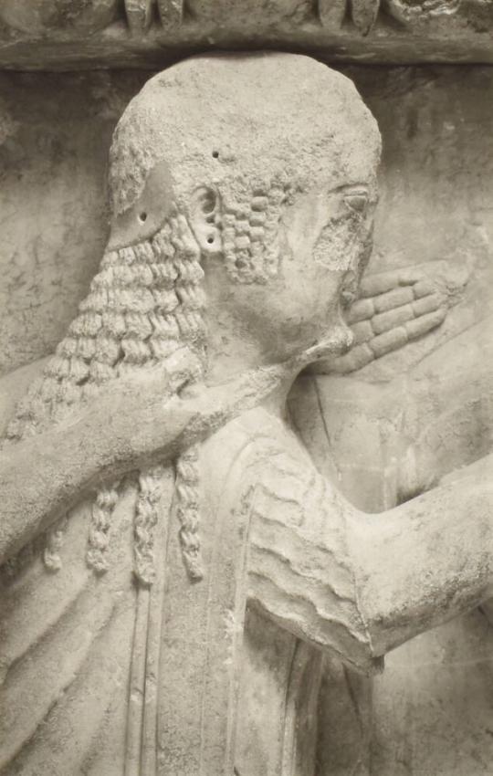 East Frieze. Second Seated Goddess. (Artemis?) Head.