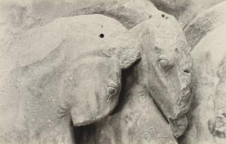 East Frieze. Chariot Horses Facing Right. Heads of Two Horses to the Left.