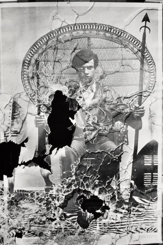 The window of Black Panther Party National Headquarters at Grove and ...