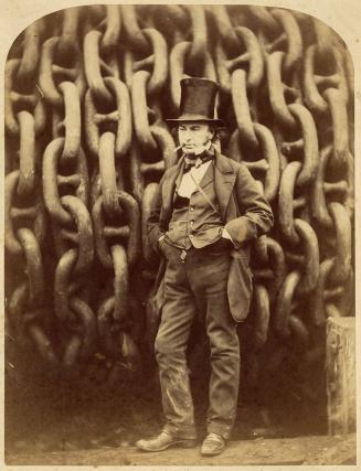 Isambard Kingdom Brunel by the Launching Chains of the Great Eastern