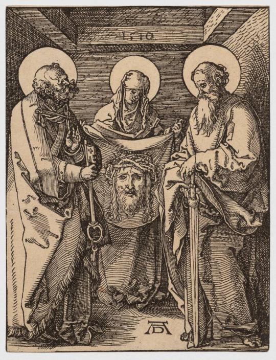 Saint Veronica between Saints Peter and Paul