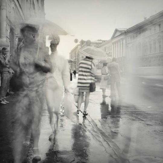 Woman with Umbrella, St. Petersburg