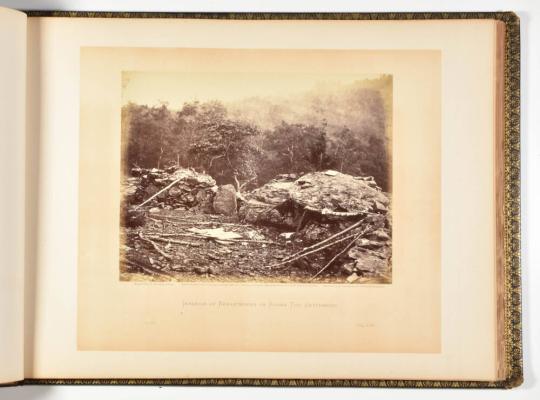 Interior of Breastworks on Round Top, Gettysburg