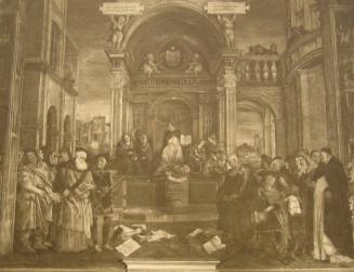 Chiesa di S. Maria sopra Minerva. La disputa di S. Tommaso d'Aquino con gli Eretici.