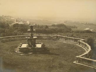 Frascati - Villa Mondragone. Panorama della campagna della terrazza.
