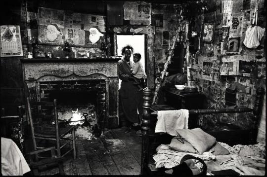 Mrs. Blackman in Cabin holding Baby, 
Trickum Forks, Alabama