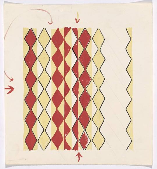 Fig. 13.1. Serge Chermayeff, Navajo design drawing, 1950, gauche and ink on paper, Serge Ivan C ...