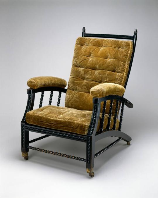 Fig. 27.1. Chair designed by Philip Speakman Webb, textile designed by William Morris, made by  ...