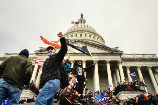 Following an inflammatory speech by President Trump, protestors objecting to the certification of Joe Biden by Congress storm the Capitol. They were briefly blocked by police before gaining entry, and wreaked havoc before being expelled with few arrests. One protestor was shot and killed.