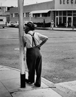Waiting for Bus Stance, Downtown Los Angeles, California