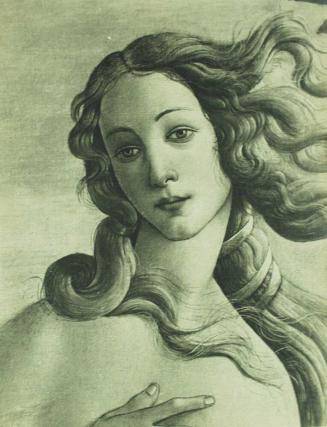 FIRENZE- R. Galleria Uffizi. Dettaglio del quadro la nascita di Venere, Testa della medisima. (Botticelli.)